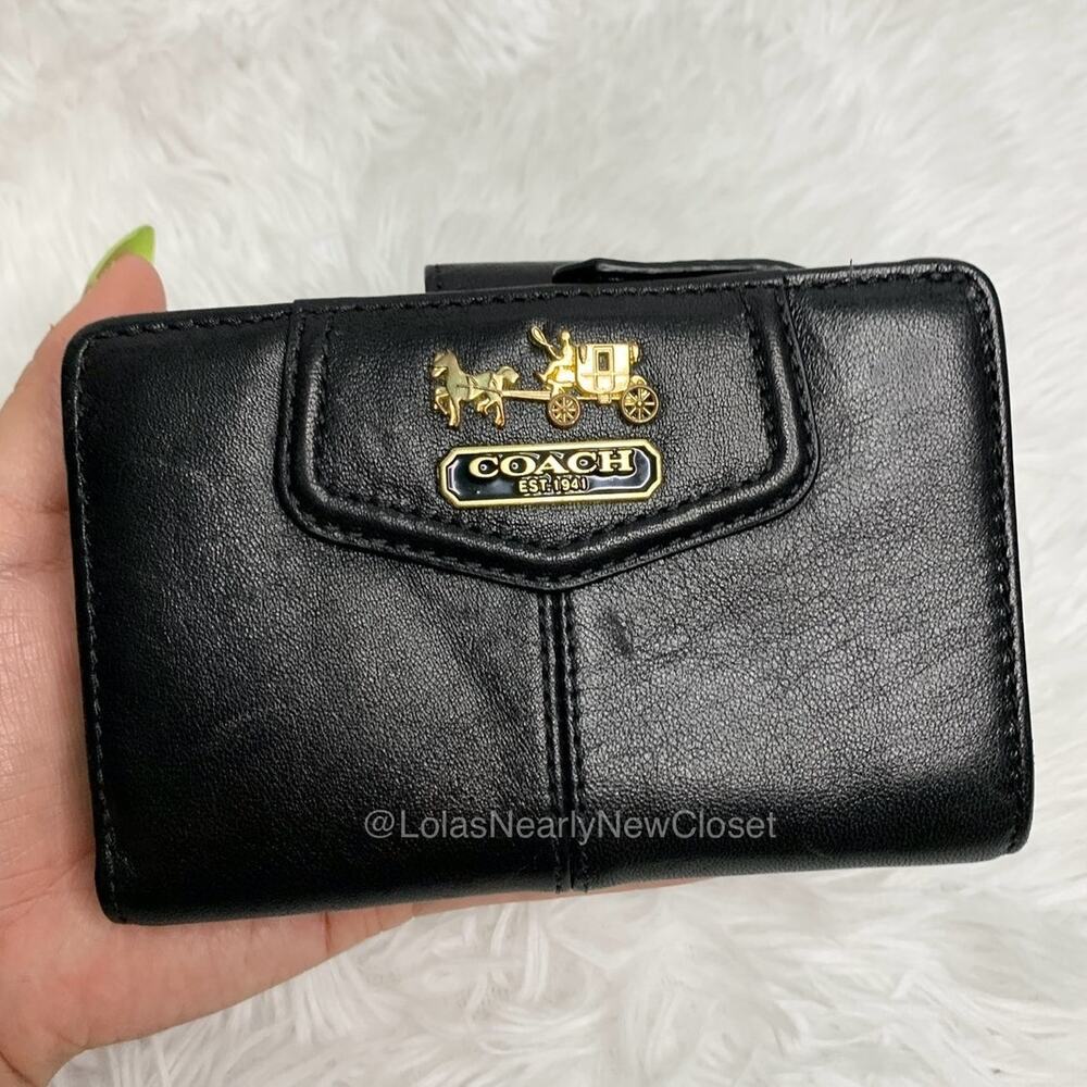 y2k Coach Black Carriage Wallet